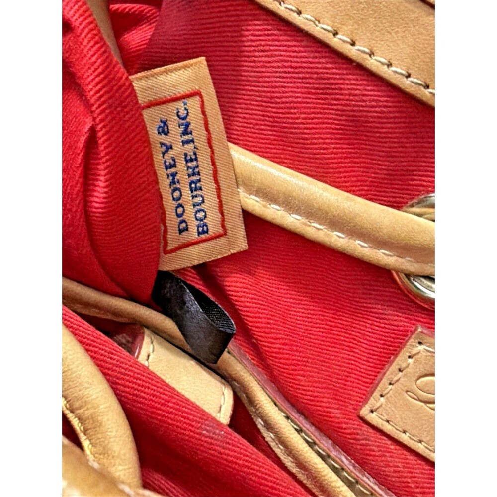 Dooney & Bourke Bucket Satchel Bag Coated Canvas Leather Blue - Picture 11 of 16